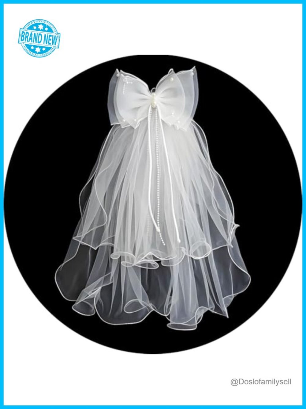 Pearl Bow Bridal Veil Clip